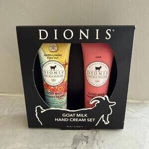 Dionis LOVE / WATER FLOWERS & SEA SALT Goat Milk Hand Cream Set 1 oz x2